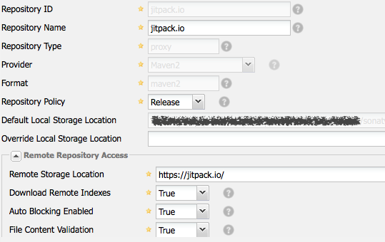 Jitpack settings